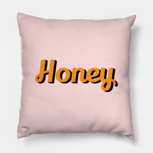 Honey Sweet retro lettering design Pillow