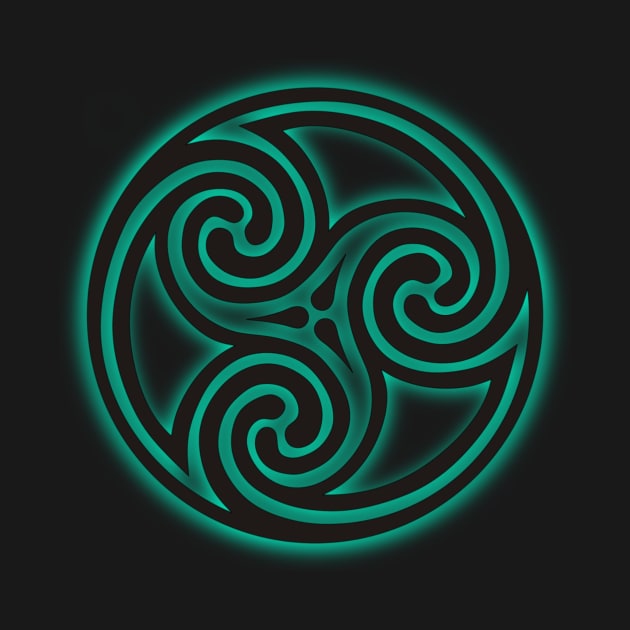 Aqua Triskele by Celtic Morrigan