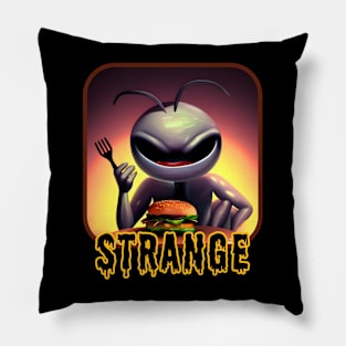 Alien Thinks Earth Food is Strange Pillow