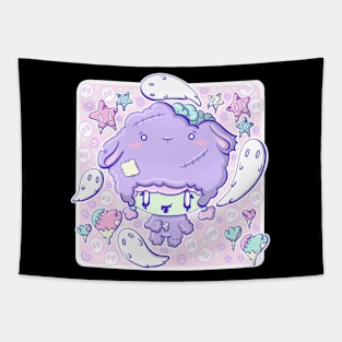 Cute zombie lamb bubble head cutie Tapestry