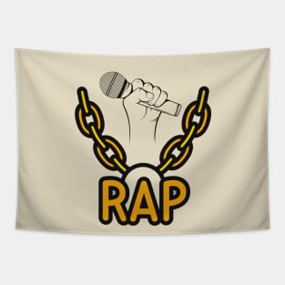 Microphone Rap chain Tapestry