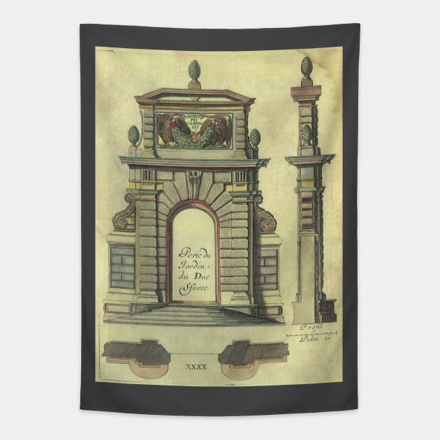 Five Orders of Architecture by Vignola Tapestry by MasterpieceCafe