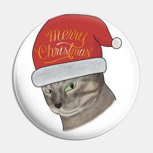 Kitty Santa-Merry Christmas Pin