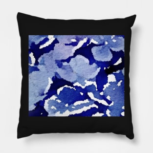 Shades of Blue floral print Pillow