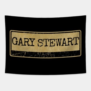 Aliska text black retro - Gary Stewart Tapestry