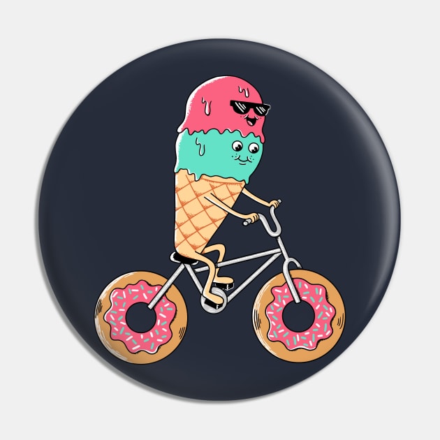 Donut Bicycle Pin by coffeeman