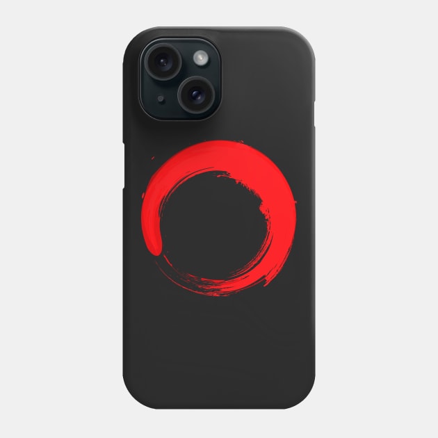 Red Zen Enso Phone Case by fizzyllama