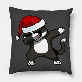 Cat Dabbing Frajola Santa Hat Pillow