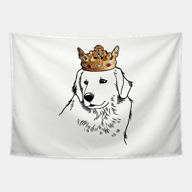 Great Pyrenees Dog King Queen Wearing Crown Tapestry by millersye