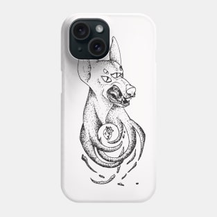 Snarling Doberman Demon Phone Case