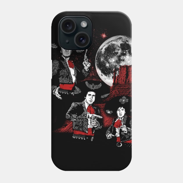 Three Amigos Moon Phone Case by FiendishlyCruelArt