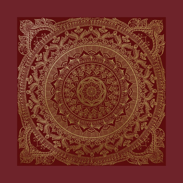 Mandala Royal - Red & Gold by MariaMahar