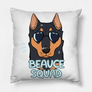 BEAUCERON SQUAD (black and tan cropped) Pillow