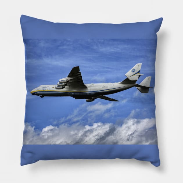 Antonov An-225 Mriya Pillow by derek beattie