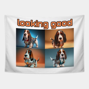 Basset Hound - Looking Good and dressed for success Tapestry