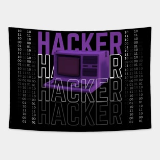 Hacker Old Computer Tapestry