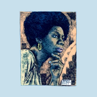 Nina Simone, by Maximiliano Lopez Barrios T-Shirt