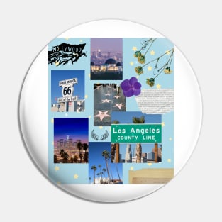 Los Angeles California Collage Pin