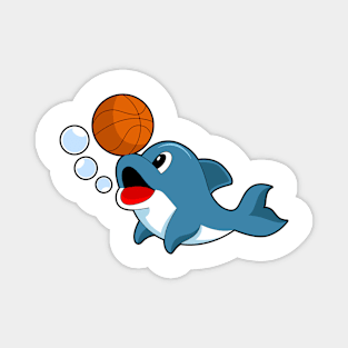 Dolphin Basketball player Basketball Magnet