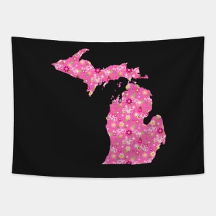 Bikes and Blooms in Pink | Floral Michigan Magnets and Stickers | Cherie's Art(c)2021 Tapestry