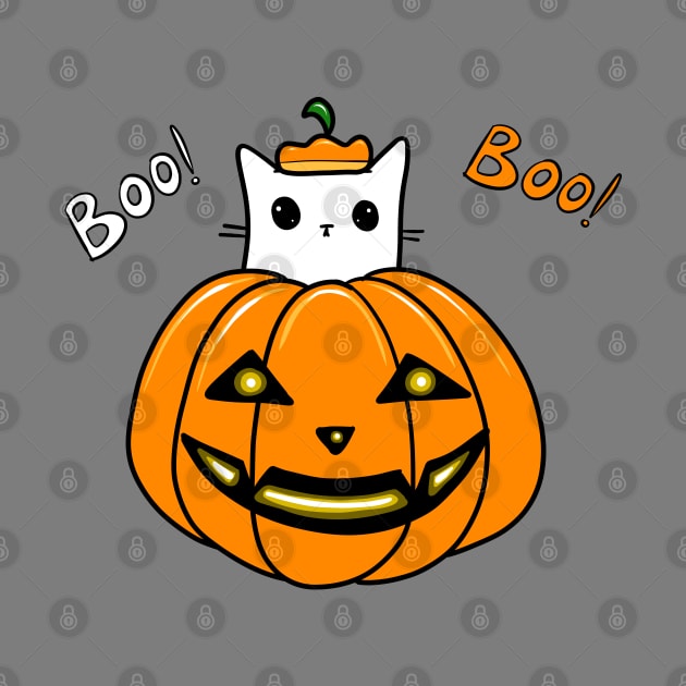 Boo Kitty! by KilkennyCat Art