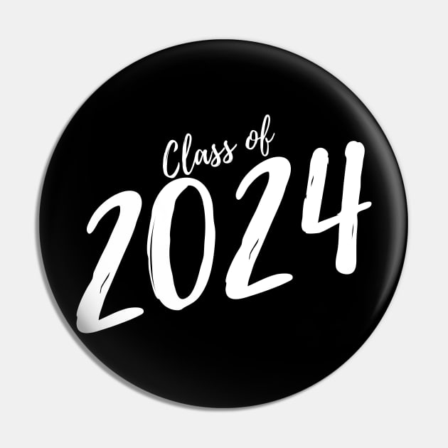 Class Of 2024. Simple Typography 2024 Design for Class Of/ Graduation Design. White Script Pin by That Cheeky Tee