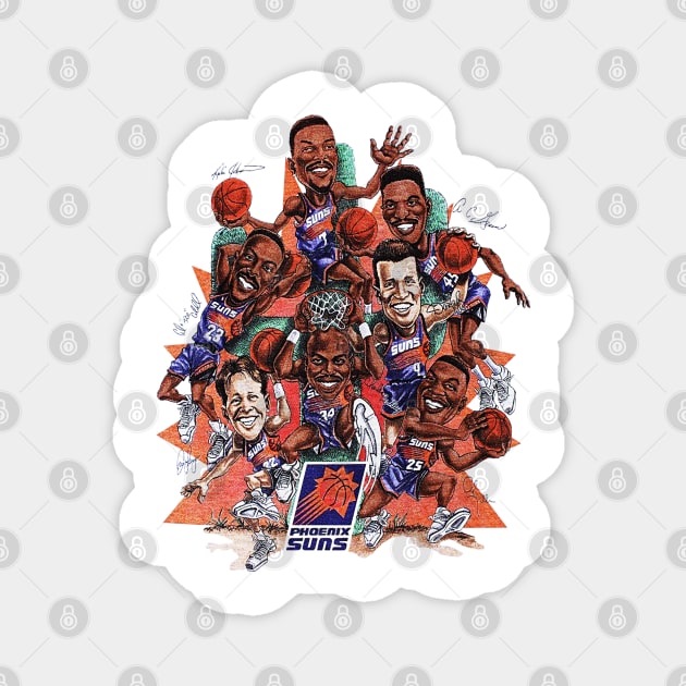 90s Look Cartoon - Barkley - Suns Basketball Magnet by nicklower