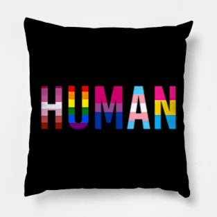 Human Lgbt Flag Gay Pride Month Transgender Rainbow Lesbian Pillow