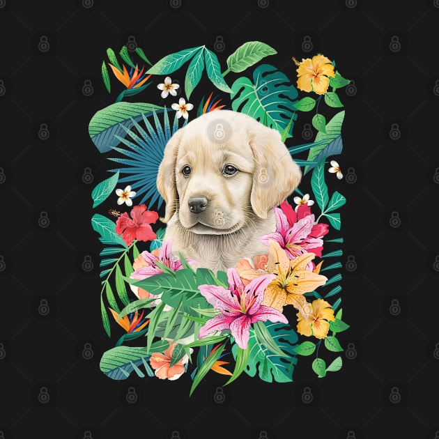 Tropical Golden Retriever Puppy 5 by LulululuPainting