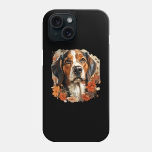 Foxhound Dog Floral Cottagecore Phone Case