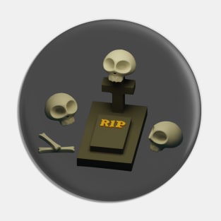 3d rendered graveyard perfect for halloween design project Pin