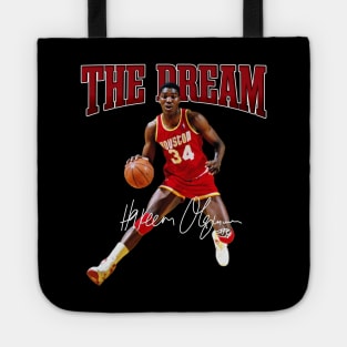 Hakeem Olajuwon The Dream Basketball Legend Signature Vintage Retro 80s 90s Bootleg Rap Style Tote