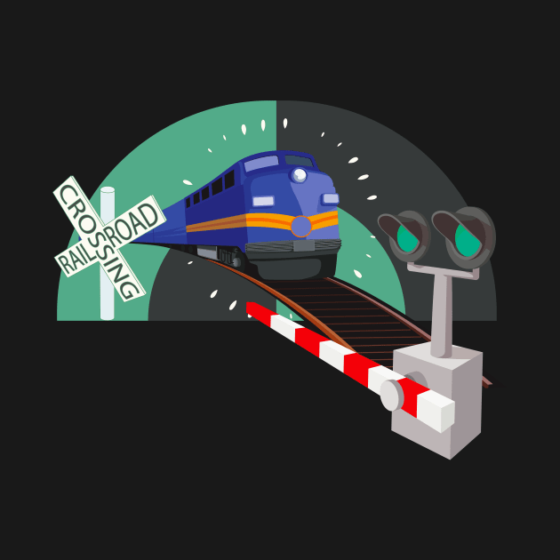 Railroad Crossing Train Lover Railroader by Foxxy Merch