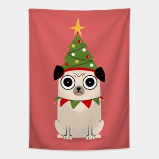 It's Christmas for Pug's sake Tapestry