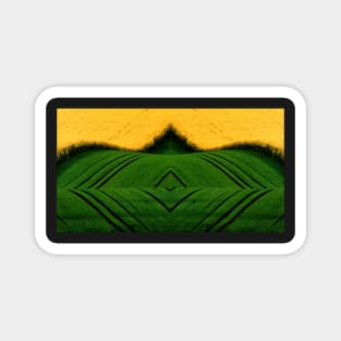 PATTERNS IN GREEN AND YELLOW Magnet