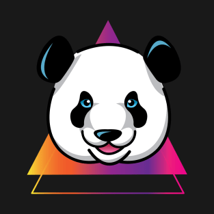 Panda with Geometric Print T-Shirt