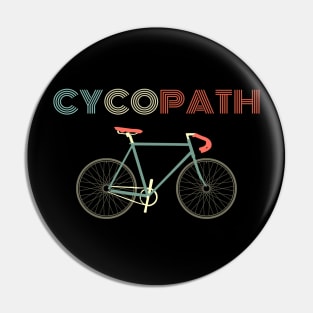 Retro Vintage Cycopath Fixed Gear Graphic Illustration Pin