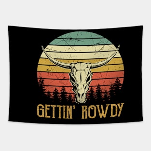 Gettin Rowdy Gettin Hitched Bachelorette Party Tapestry