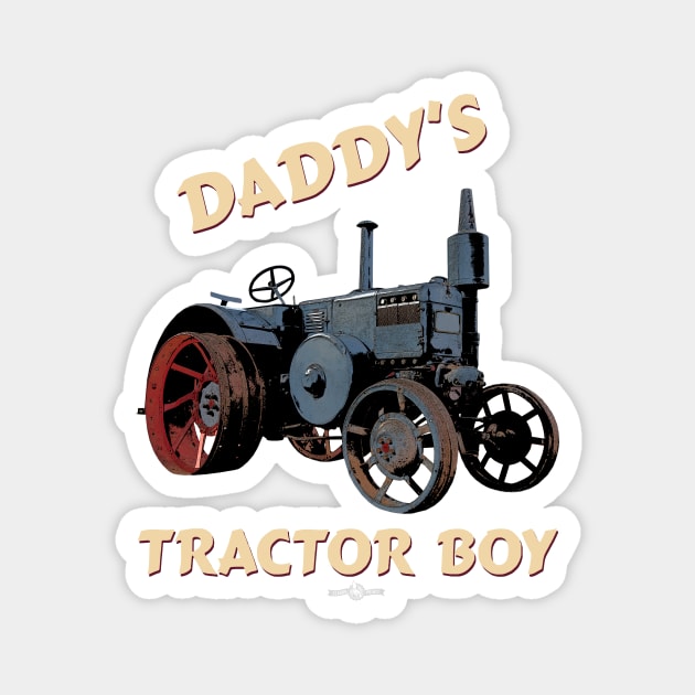 Daddy's tractor boy Magnet by seadogprints