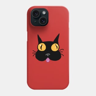 Silly Black Kitty Cat Phone Case