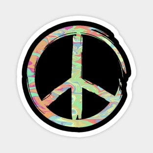 Acidic Peace Sign Magnet