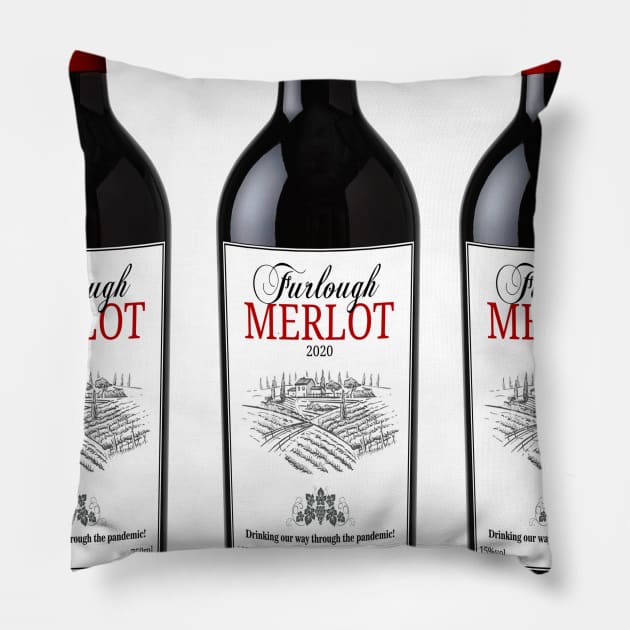 Furlough merlot Pillow by thehollowpoint