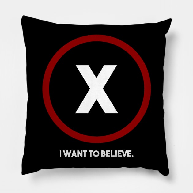 The X Files Logo T-Shirt Pillow by thepeartree