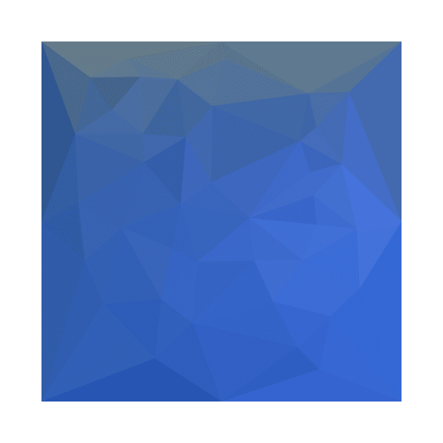 Deep Sky Blue Abstract Low Polygon Background by retrovectors