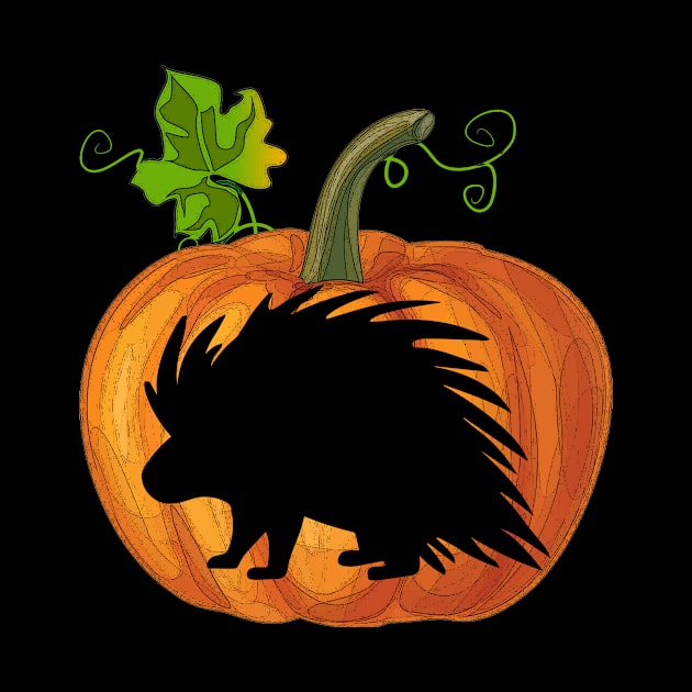 Porcupine in pumpkin by Flavie Kertzmann