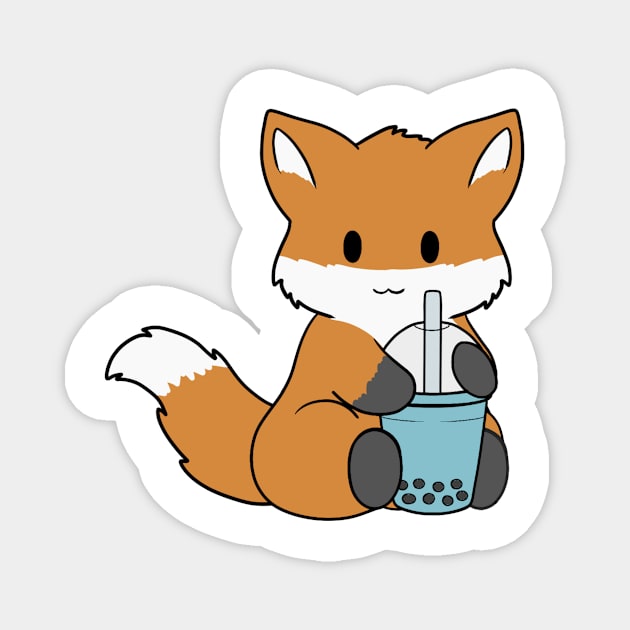 Bubble Tea Fox Magnet by BiscuitSnack