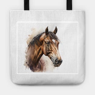 Horse Watercolour Painting Tote