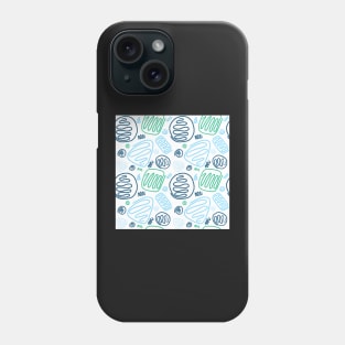 Blue Green One Line Shapes Phone Case