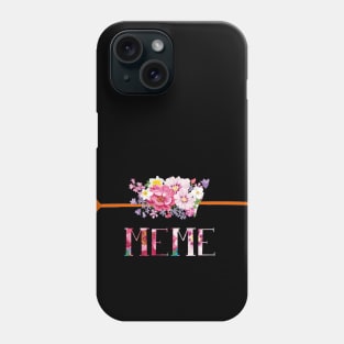 Happiness is being Meme floral gift Phone Case