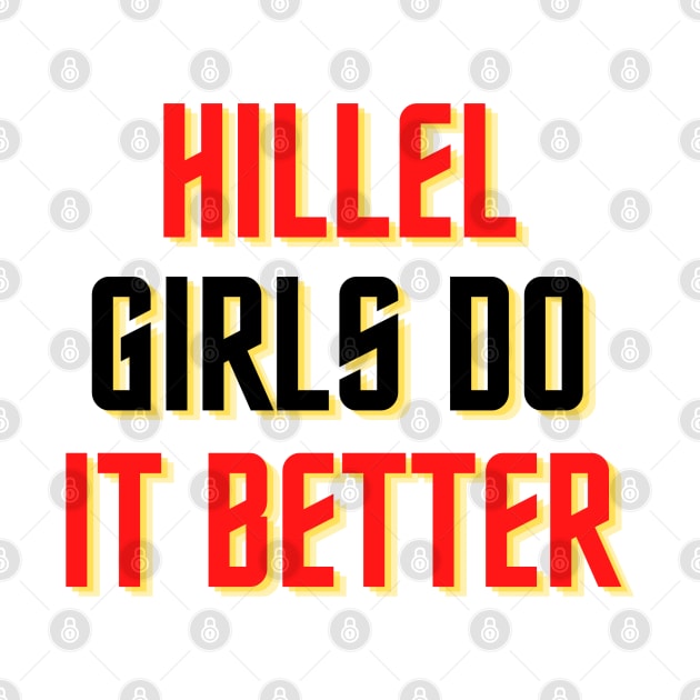 Hillel Girls Do It Better - Red, Gold & Black by stickersbyjori